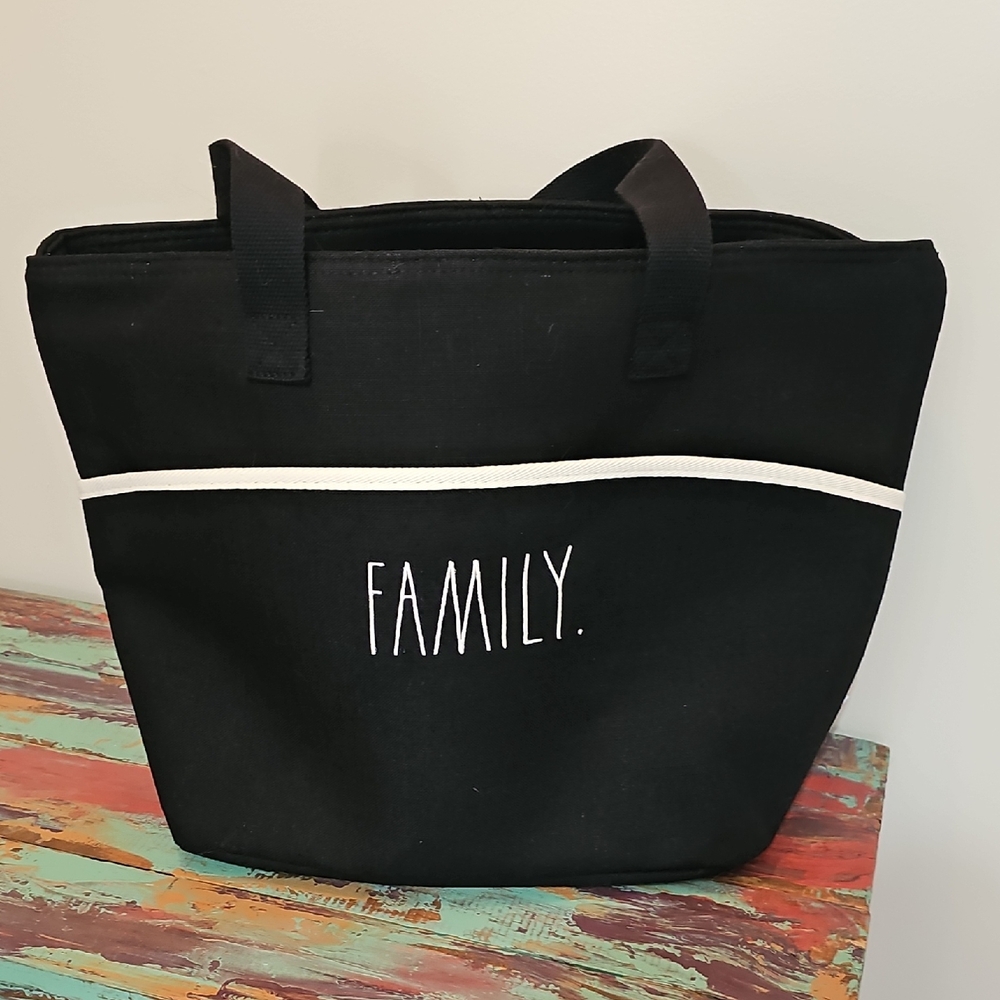 Rae Dunn Black and White Family Tote